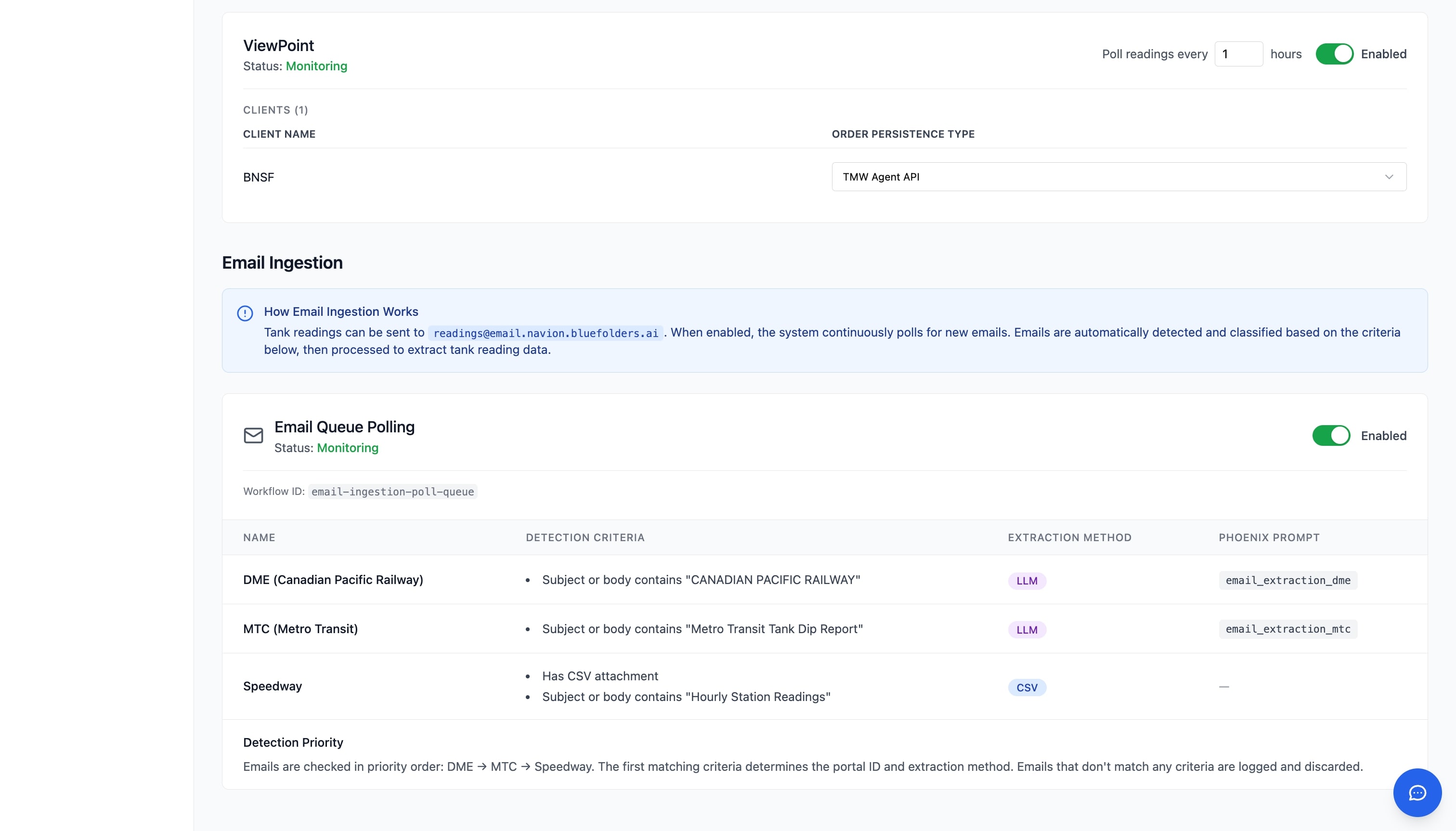 Collecting data from emails