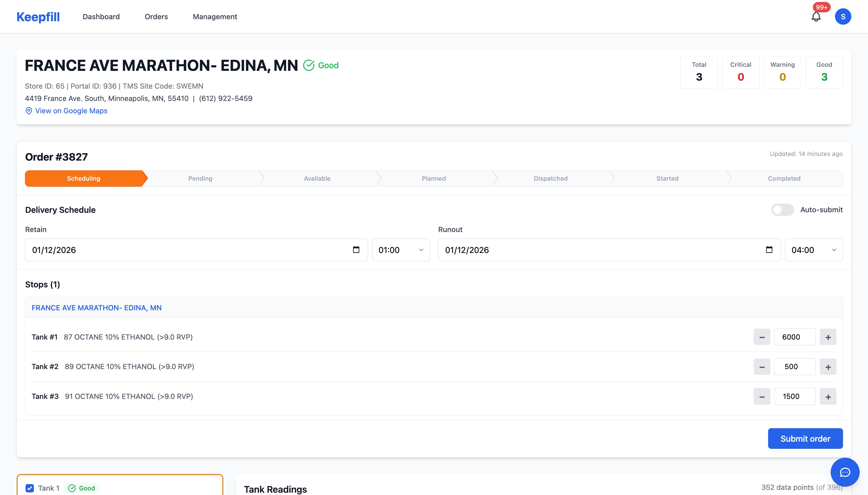 Auto-generated orders